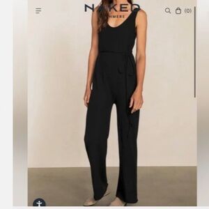 NakedCashmere Black Sleeveless Belted Jumpsuit